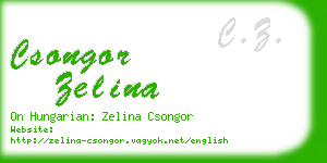 csongor zelina business card